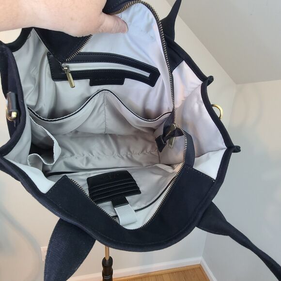 Urban Originals Womens Astro Tote Bag Black Waterproof Canvas Eco Friend Minimal - Picture 3 of 16